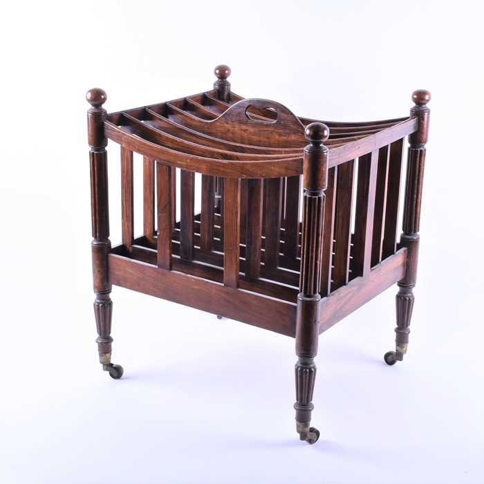 Lot 56 - A George III simulated rosewood canterbury...