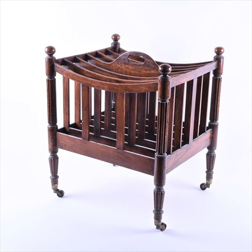 Lot 56 - A George III simulated rosewood canterbury...