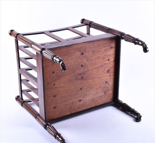 Lot 56 - A George III simulated rosewood canterbury...