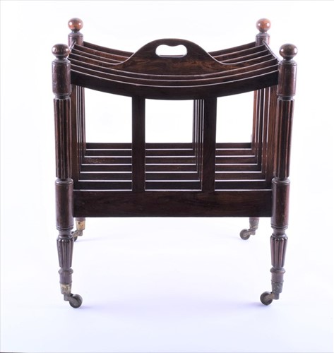 Lot 56 - A George III simulated rosewood canterbury...