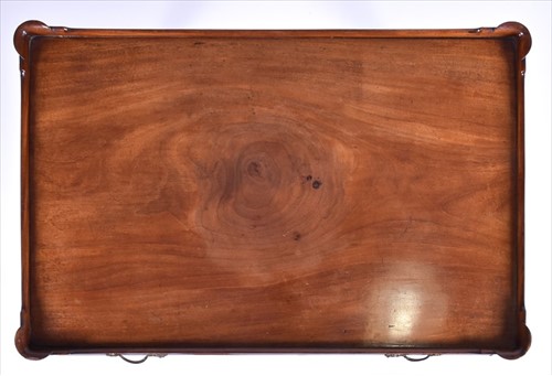 Lot 5 - A Georgian mahogany veneer silver table the...