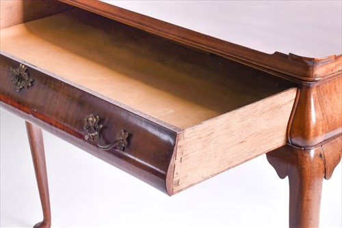 Lot 5 - A Georgian mahogany veneer silver table the...