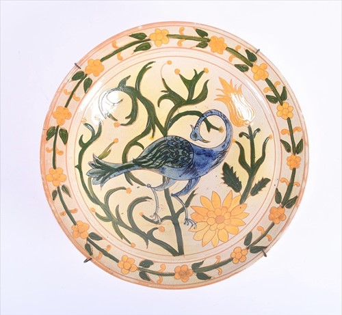 Lot 287 - A Della Robbia ceramic shallow bowl the...
