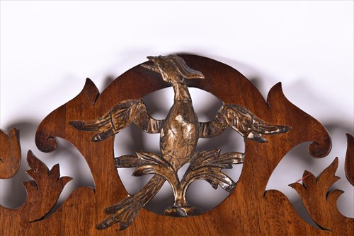 Lot 67 - A late Georgian mahogany fret mirror designed...