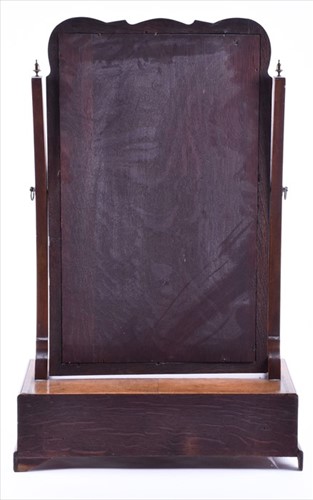 Lot 45 - A Queen Anne burr walnut dressing mirror the...