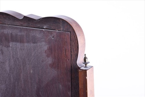 Lot 45 - A Queen Anne burr walnut dressing mirror the...