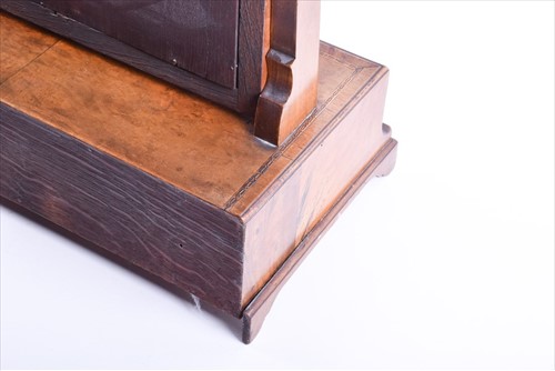Lot 45 - A Queen Anne burr walnut dressing mirror the...