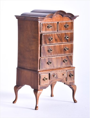 Lot 395 - A miniature antique doll house furniture model...