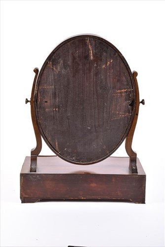 Lot 49 - An Edwardian mahogany and strung toilet mirror...