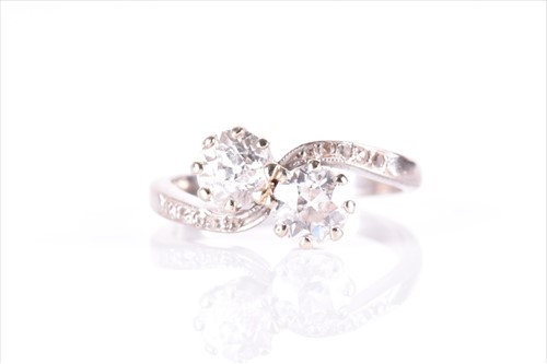 Lot 573 - An early to mid 20th century diamond crossover...