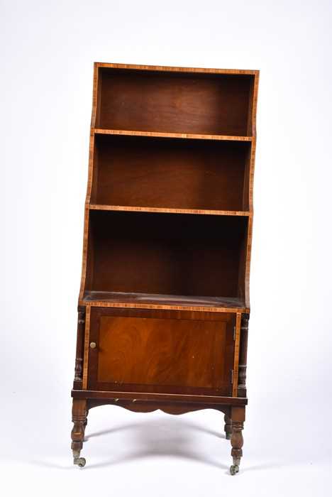 Lot 12 - An Edwardian mahogany and satinwood waterfall...