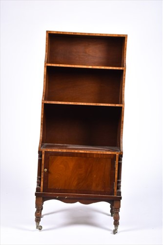 Lot 12 - An Edwardian mahogany and satinwood waterfall...