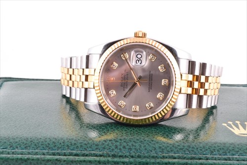 Lot 432 - A Rolex DateJust Rolesor ref. 116237 diamond...