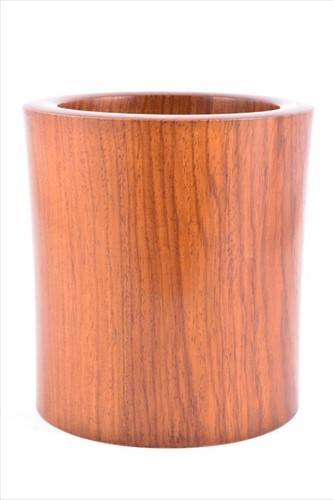 Lot 208 - A Chinese huanghuali brushpot of cylindrical...