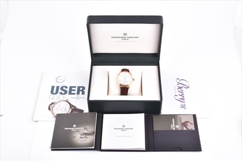 Lot 440 - A Frederique Constant MotionX rose gold plated...