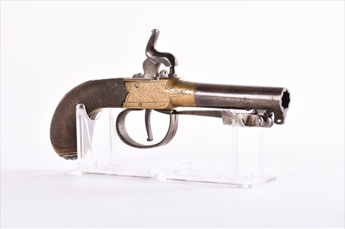 Lot 339 - A late 18th century pocket pistol fitted with...