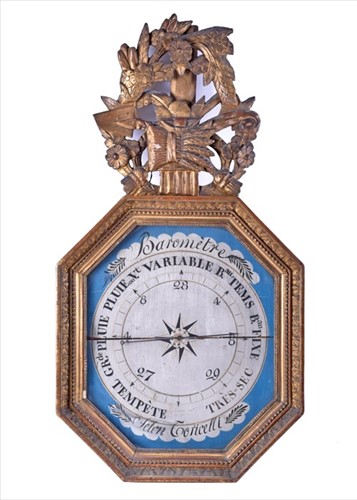 Lot 408 - A French 1st Empire period barometer with hand...