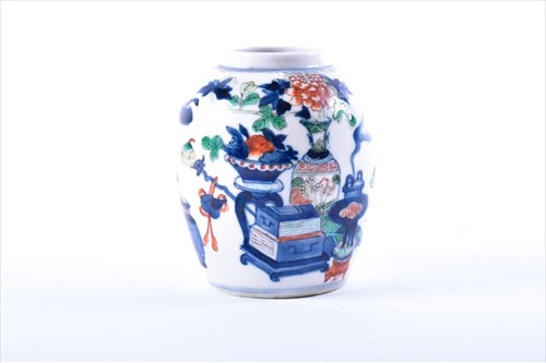 Lot 216 - A 19th Chinese wucai porcelain vase of small...