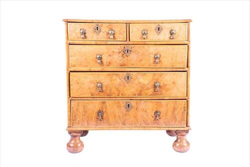 Lot 90 - A William & Mary walnut and cross banded...