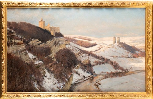 Lot 2 - Friedrich Nath (1859-1929) German 'Winter in...