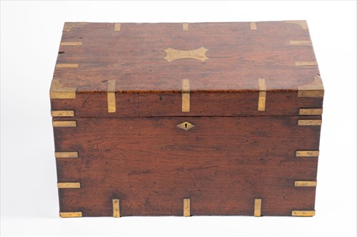 Lot 86 - A 19th century mahogany and brass bound...