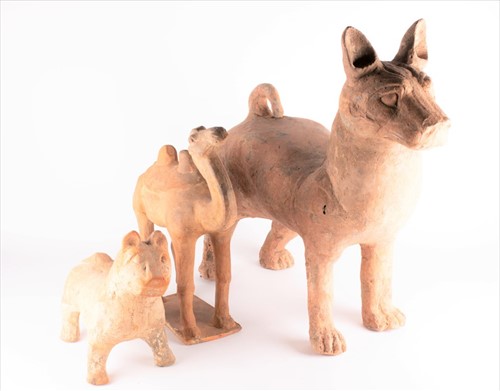 Lot 133 - Two Han dynasty style terracotta models of...