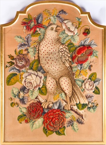 Lot 109 - A Victorian firescreen depicting a...