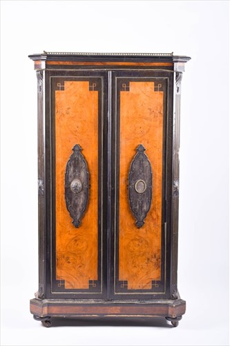 Lot 108 - A Victorian period aesthetic style walnut and...