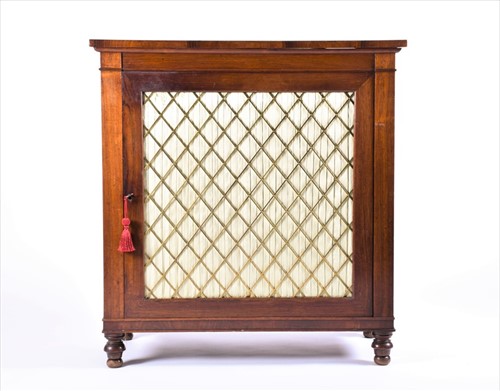 Lot 93 - A Regency rosewood side cabinet with single...