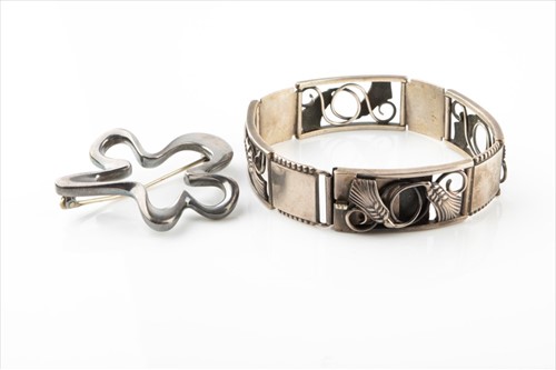 Lot 441 - Georg Jensen: A mid 20th century sterling...