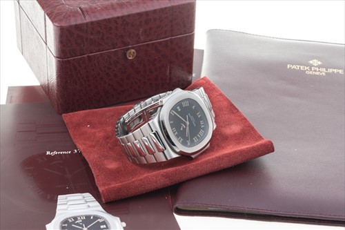 Lot 311 - A fine and rare Patek Philippe Nautilus Ref....