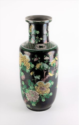 Lot 136 - A Chinese late Qing dynasty famille noire...