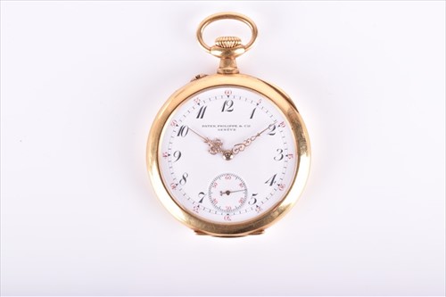 Lot 435 - Patek Philippe. An 18ct yellow gold pocket...