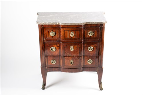 Lot 113 - A 19th century French kingwood and marquetry...