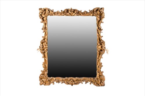 Lot 115 - A 19th century carved giltwood framed mirror...