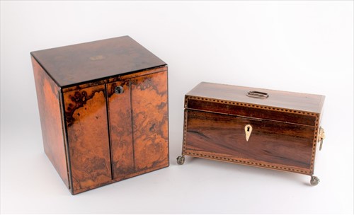 Lot 97 - A 19th century burr walnut collectors or...