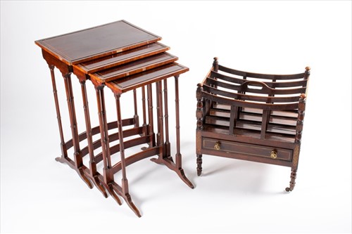 Lot 106 - A George IV mahogany Canterbury or magazine...