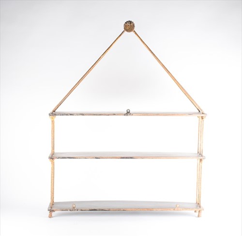 Lot 102 - A pair of decorative hanging shelves in the...