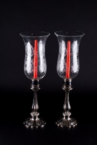 Lot 222 - A pair of early 20th century Baccarat style...