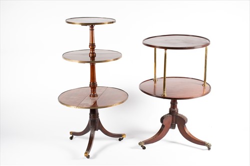 Lot 111 - A Regency mahogany three tier â€˜Whatnotâ€™...