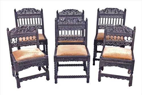 Lot 44 - An important associated suite of six colonial...