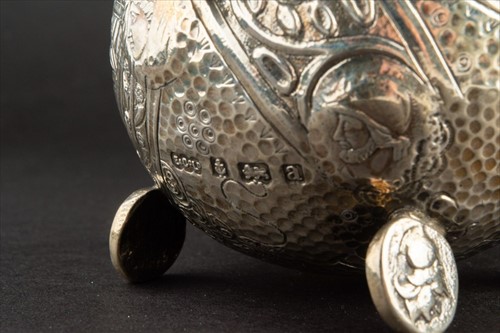 Lot 361 - A Victorian silver Aesthetic style three piece...