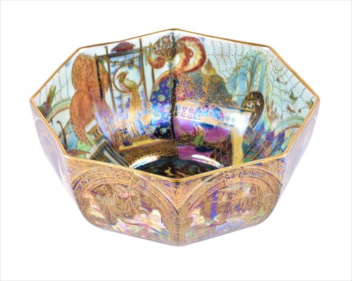Lot 172 - A rare Wedgwood Fairyland Lustre octagonal...