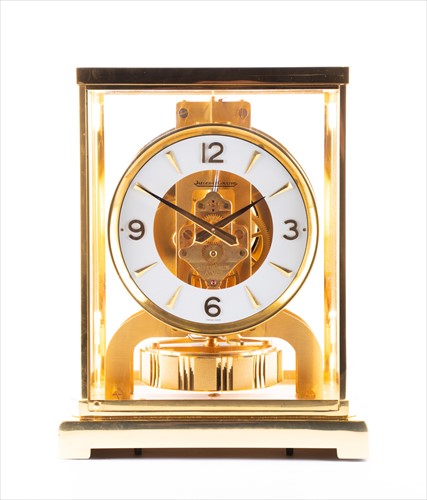 Lot 271 - A Jaeger LeCoultre Atmos clock in a gilt brass...