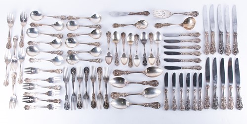 Lot 399 - A part canteen of American sterling silver...