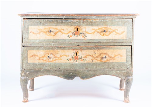 Lot 120 - A 17th century Italian painted commode the...