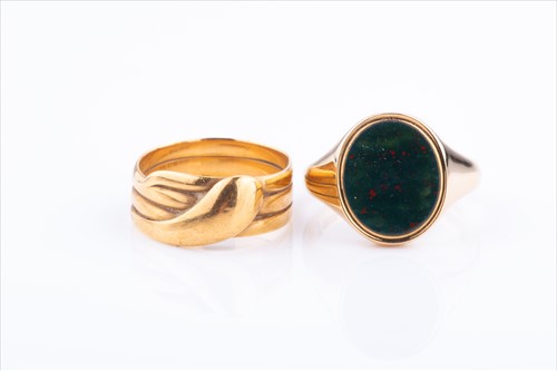 Lot 561 - A Victorian 18 carat gold serpent / snake ring...