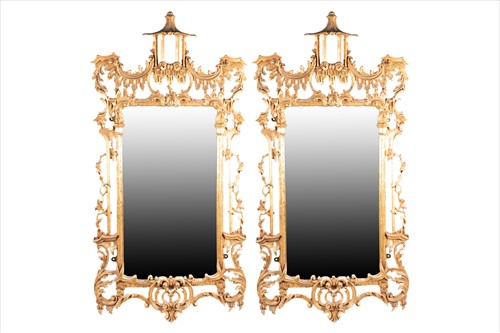 Lot 150 - A pair of 20th century Chippendale style...