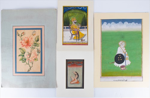 Lot 164 - A small collection of Indian miniature...