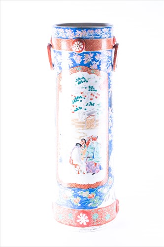 Lot 197 - An early 20th century Japanese ceramic stick...
